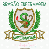 MATRIZ DE BORDADO LOGO BRASÃO ENFERMAGEM PARA JALECO E BOLSO